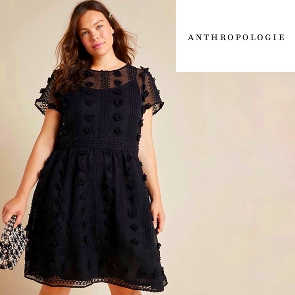 Anthropologie Dresses & Skirts - NWT Anthropologie Bonita Black Textured Mini Dress